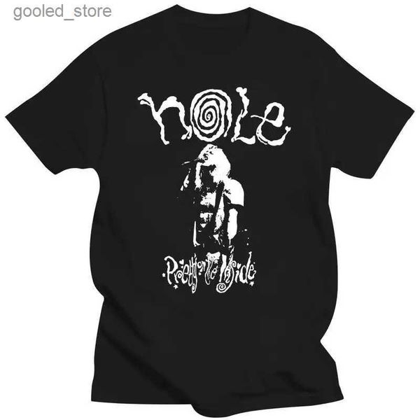 T-shirt da uomo Courtney Love Hole Band Cotton Nero T-shirt da uomo S 4XL Yy491 Q240316