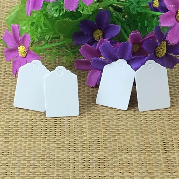 Decoração de festa 100pcs / lot3x2cm 300gsm Favor Deco Cartões de papel DIY Vieira Forma Kraft Gift Tag Em Branco Pendurar