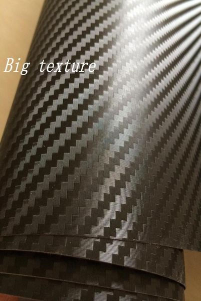 Große Textur, 3D-Carbonfaser-Vinyl-Aufkleber, Luftblase für Auto, Fahrrad, Luftablass, Abdeckung für Auto, Boot, Tisch, Größe 152 x 30 m, Ro3717374