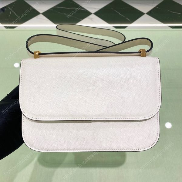 TOP designer bolsa de ombro sacos de luxo bolsa crossbody sacos de alta qualidade para mulheres 22 CM Vintage couro comissário de bordo saco de couro preto saco branco embalagem de caixa de presente