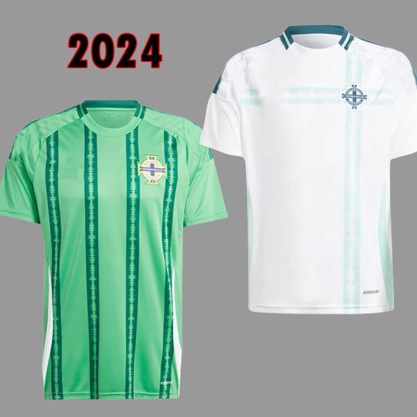Irlanda do Norte 2024 Euro Cup Soccer Jersey Nova 2025 Seleção Nacional 24 25 Camisa de Futebol Masculino Kit Infantil Conjunto Casa Verde Fora Branco Uniforme Masculino Charles Thompson McNair