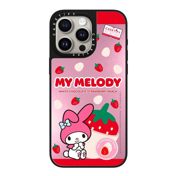 Capas de telefone celular de designer CASETIFY Cute Pink Cartoon Melody Capa de telefone à prova de choque para iPhone 11 12 13 14 15 Plus Pro Max Soft TPU capa protetora de telefone para mulheres meninas