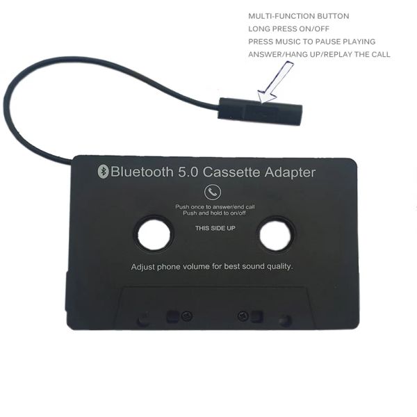 Players 5.0 Universal Bluetooth Cassette Converter Car Mp3/SBC Tape Audio Cassette com áudio estéreo para o adaptador de música estéreo Aux
