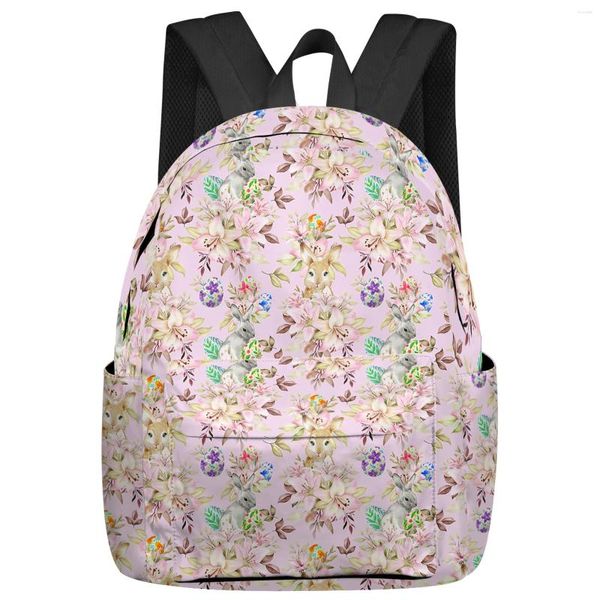 Zaino Egg Spring Acquerello Borse da scuola per studenti Laptop Personalizzato per uomo Donna Donna Mochila da viaggio