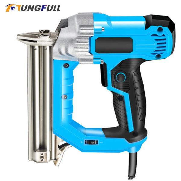 Pistola sparachiodi elettrica 2300W 220V Strumenti per la lavorazione del legno Chiodo elettrico dritto F30/F25/F20/F15 Chiodatura per mobili Cucitrice sparatutto 240313