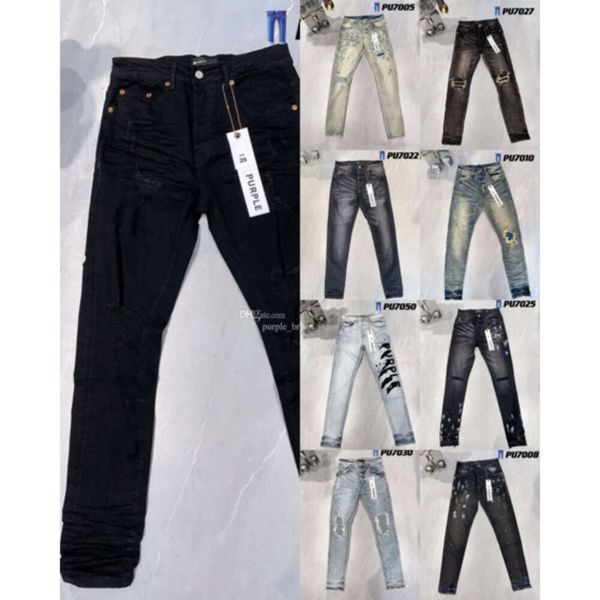 2024 Designer Uomo per Uomo Donna Pantaloni Viola Jeans di marca Foro estivo Nuovo stile Ricamo Auto-coltivazione e piedi piccoli 886ggg