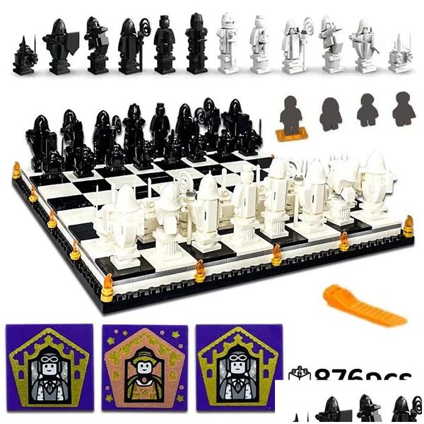 Soldat Film Zauberer Schach Magie Final Challenge Interaktives Spiel Bausteine Moc 76392 Ritter Rollenspiel Ziegel Spielzeug Kid Drop Deli Dhewi