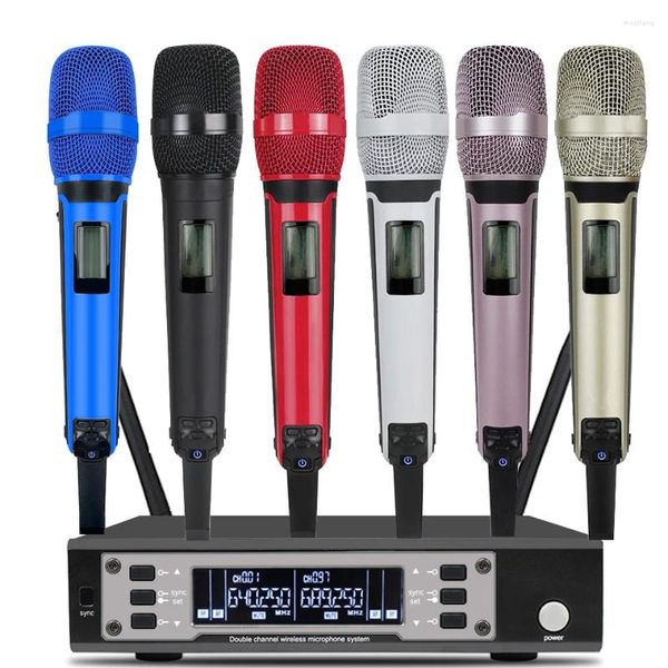 Microfones SOM Stage Performance Show Party Hip Hop EW135G4 9000 / KSM9 Profissional Dual Wireless Microphne Metal de alta qualidade portátil
