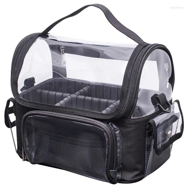 Bolsas de cosméticos transparentes transparentes divisores destacáveis adequados para armazenar maquiagem