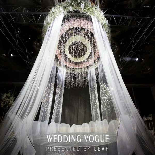 Decorazione per feste 48 cm 5 10 15 m Tessuto in rotolo di tulle di organza di cristallo trasparente per appendere la casa di nozze Anno