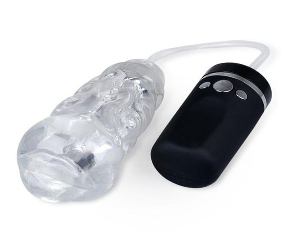 Giocattoli del sesso del pompino del silicone per gli uomini Masturbazione elettrica Pompa della vagina Macchina automatica del sesso Auto Succhiare il sesso Giocattoli della fica orale Y190716585635