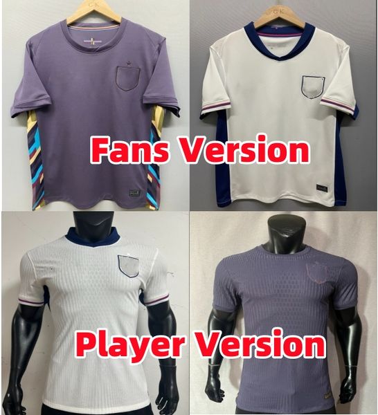 23 24 25 Euro Cup Inghilterra kit 2024 maglia BELLINGHAM casa lontano Maglie da calcio RICE SAKA FODEN RASHFORD STONES GREALISH KANE Uomo Bambini tifosi giocatore Kit maglia da calcio