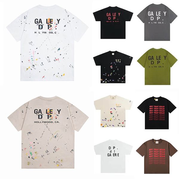 Camisetas para homens Galerias Verão Gallrey Tees Depts Mens Mulheres Designers Loose Gallerydept Tops Casual Department Street Shorts Manga Dívida Profundidade Camisetas