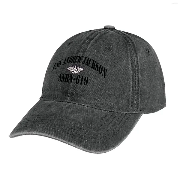 Berretti USS JACKSON (SSBN-619) SHIP'S STORE Cappello da cowboy in berretto da pesca Baseball per uomo donna