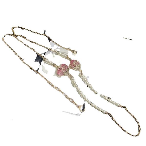 Ожерелья с двойной буквой, качественный кулон с высокой буквой C, латунь, медь, кристаллы и стразы, модное женское колье, позолоченный свитер, ювелирные изделия A GG