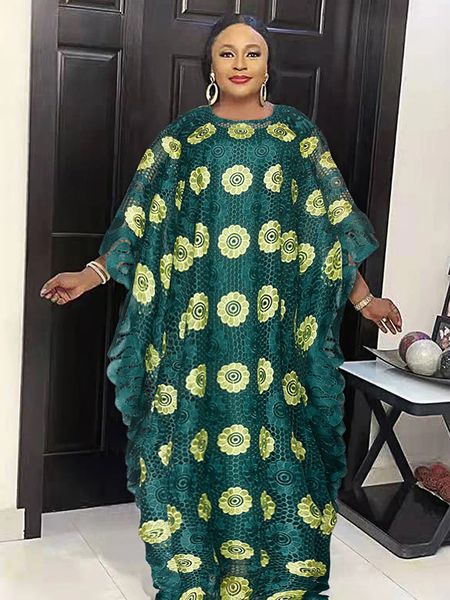 Plus Size Vestidos de Festa Africanos para Mulheres Dashiki Ankara Lace Boubou Robe Abaya Dubai Kaftan Maxi Vestido África Roupas 240309