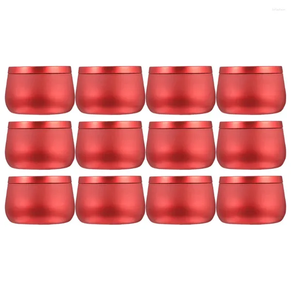 Garrafas de armazenamento 12 Pcs Belly Jar Recipientes de Viagem Frisados ​​Casos de Artesanato Metal Latas Artesanais Artesanato de Flandres
