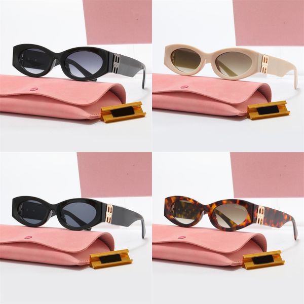 Reise-Sonnenbrille für Damen, UV-Schutz, Farbverlauf, Miu-Designer-Sonnenbrille, Luxus-Buchstabe, modischer Stil, Sommer-Zonnebril, Hip-Hop, hg128 H4