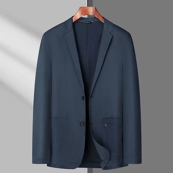 Verão fino homens blazer gelo seda respirável estiramento casual terno 7xl 8xl plus size terno jaqueta 6xl blazers leves 145kg 220307