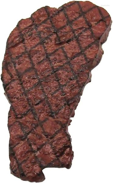 Flores decorativas 1 pc artificial falso bife cozido modelo de carne assada para cozinha decoração para casa exibição adereços pogal (c1)