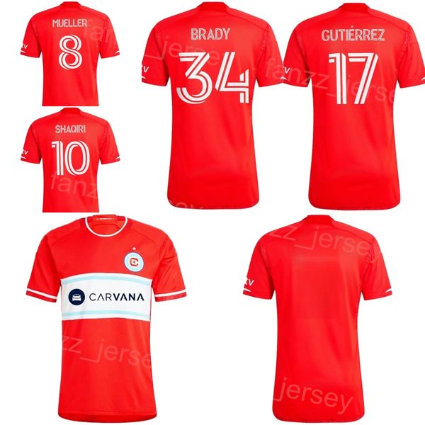 2024 2025 Chicago 17 GUTIERREZ Camisas de futebol Fire 8 MUELLER 30 GIMENEZ 17 GUTIERREZ 21 HERBERS 10 SHAQIRI 34 BRADY 7 HAILE-SELASSIE 23 ACOSTA Camisa de futebol Kits