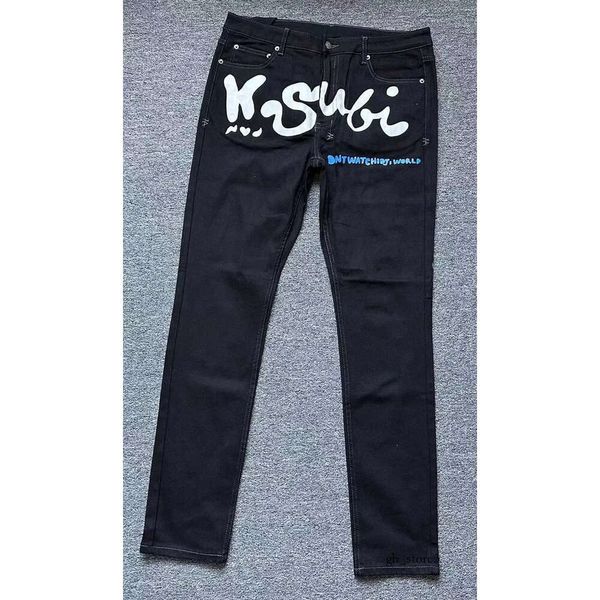 Y2k 2023 Kusbi Jeans Mens Designer Pantaloni Ksb Uomo Primavera / estate Lavato Indossato con fori Slim Fitting Stretch Jeans Evisus 176