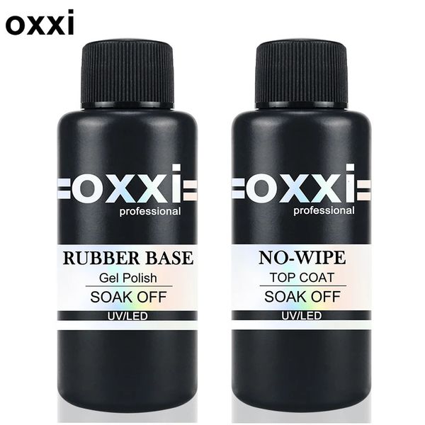 OXXI 50ml Gel Base de Borracha de Grande Capacidade Semi-permanente Sem Limpeza Top para Gel Polonês Manicure Grosso uv led Unhas Base Coat Gellac 240306