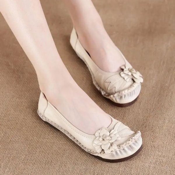 Botas sapatos oxford compactáveis para mulheres pães de couro genuínos