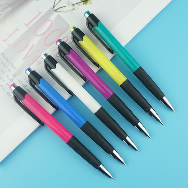 Penna a sfera colorata LOGO personalizzato Stampa Sensore capacitivo Tablet per scrittura Computer Touch Due in uno Adatto per ufficio di apprendimento 1,0 mm Inchiostro nero Z140