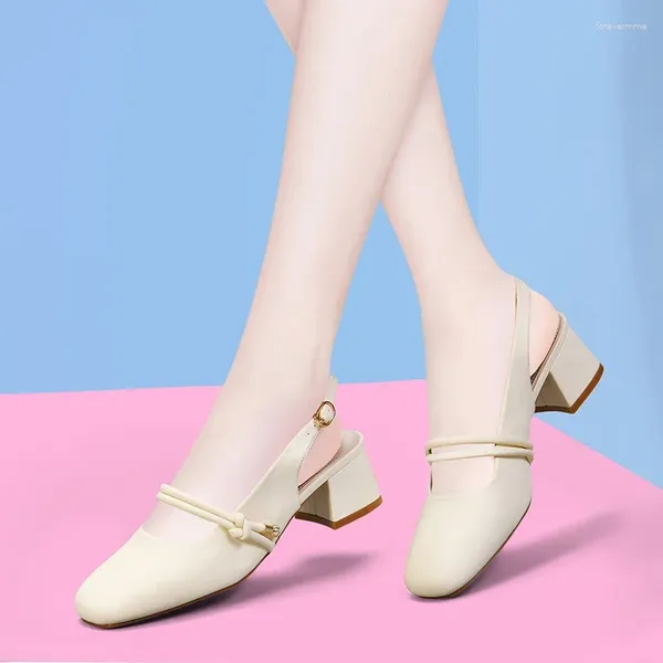 Сандалии во французском стиле ретро, женская модная повседневная обувь с квадратным носком, женская высокая летняя женская обувь на каблуке, современная