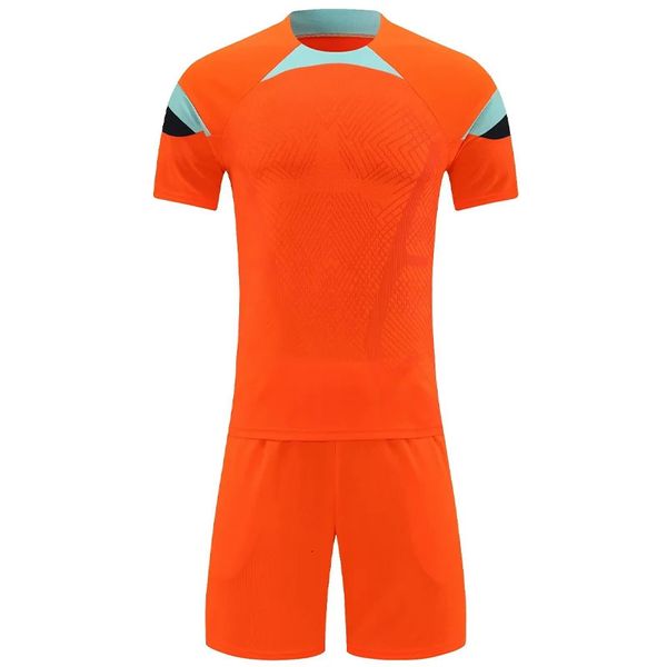 Мужской комплект красных футбольных майок с короткими рукавами, детская оранжевая спортивная рубашка для взрослых, футбольная форма, индивидуальное имя, номер DIY 240306