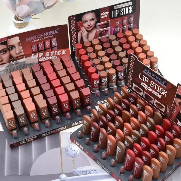 48 pezzi di rossetto opaco ad alto pigmento a prova di sbavature, duraturo, non appiccicoso, rossetto impermeabile, regali per ragazze 240305