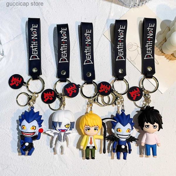 Portachiavi Cordini Cartoon Anime DEATH NOTE Action Figures Portachiavi Portachiavi Portachiavi Kawaii Sile Car Pendenti Giocattoli Regali all'ingrosso Y240316