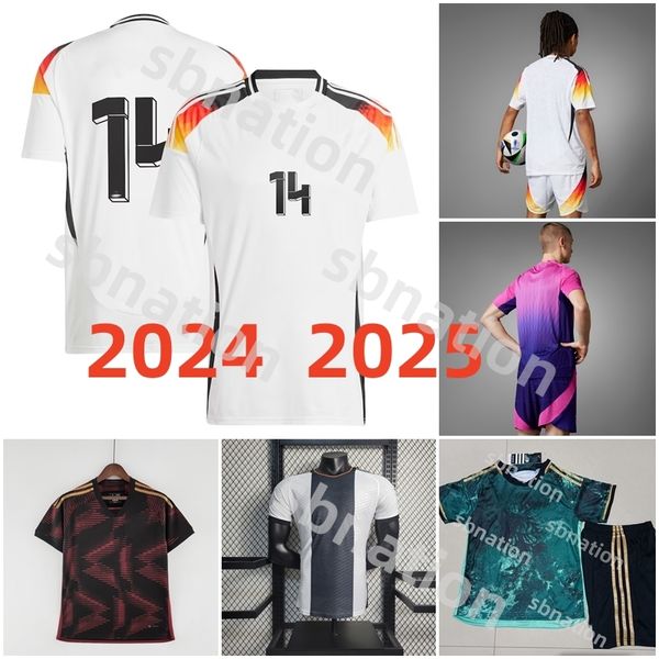 Erkekler Kroos Euro Cup Almanya 2024 Ev Futbol Gömlek Futbol Formaları Gençlik Çocuk Kitleri Hummels Gnabry Werner Draxler Reus Muller Gotze Futbol Gömlek Üniforma