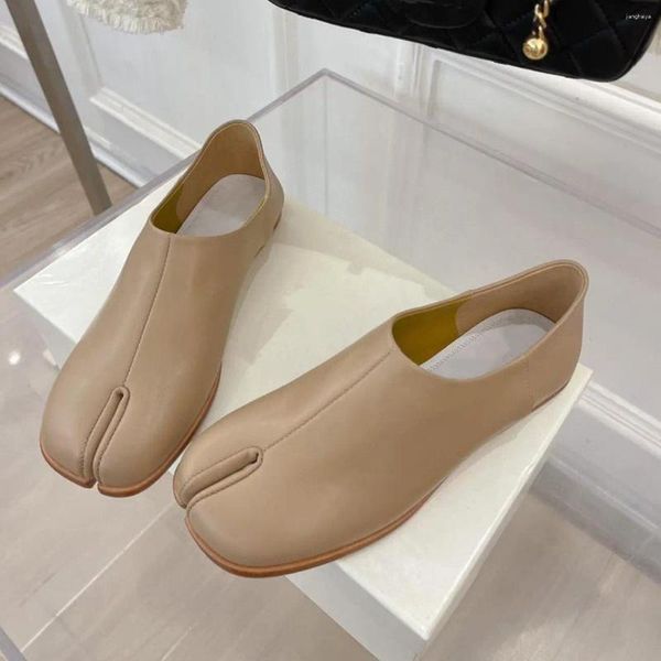 Casual Schuhe Designer Mode Frauen Sexy Dame Nude Echtes Leder Runde Zehe Loafer Slip On Dreess Weiche Viele Farbe