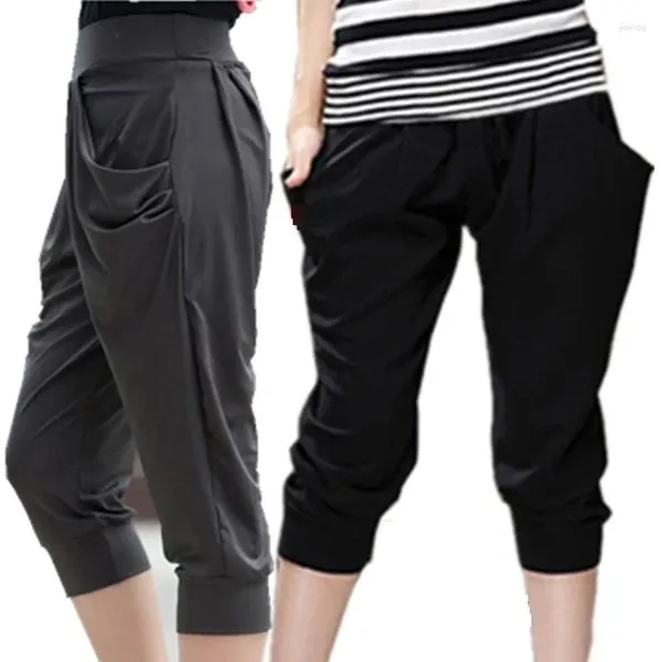 Pantaloni da donna Abito estivo corto corto Seta di latte Plus Pantaloni sportivi elasticizzati slim Harlan in stile coreano gotico alla moda