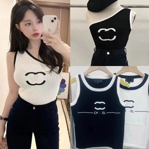 Designerinnen Frauen Stickerei Tanktop C Buchstaben Grafik Tops Sommer kurzer schlanker Nabel exponiertes Outfit Elastic Sport Stick Tanks Damen Weste sexy Tops Croptop