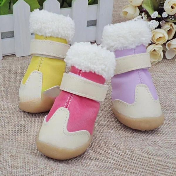 Sapatos de vestuário para cães Teddy Pet Filhote de cachorro não caem botas de chuva tênis de inverno para cães pequenos