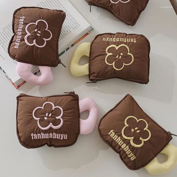 Aufbewahrungstaschen, niedliche Mini-Tasche für kabellose Kopfhörer, Kopfhörer-Schutzhülle, Kawaii-Kaffeetasse-Form, Münztasche, Geldbörse, kleine Clutch