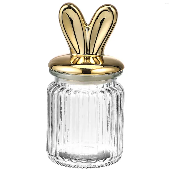 Bottiglie di stoccaggio Barattolo di vetro Sposa Caramelle sfuse Contenitore decorativo da cucina Contenitore in lega per orecchie