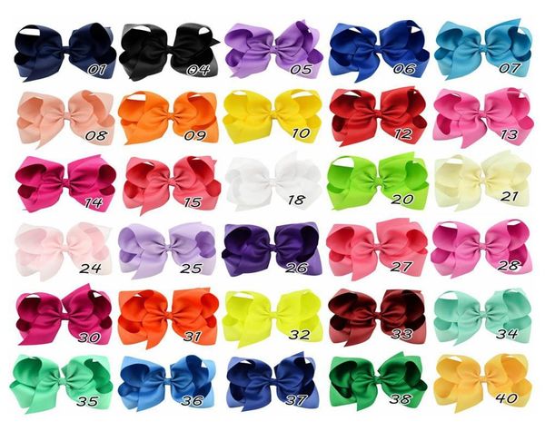 6 Polegada bebê meninas artesanal flor grampo de cabelo acessórios para o cabelo fita bowsknot hairpin boutique elástico headwear crianças barrettes9868468