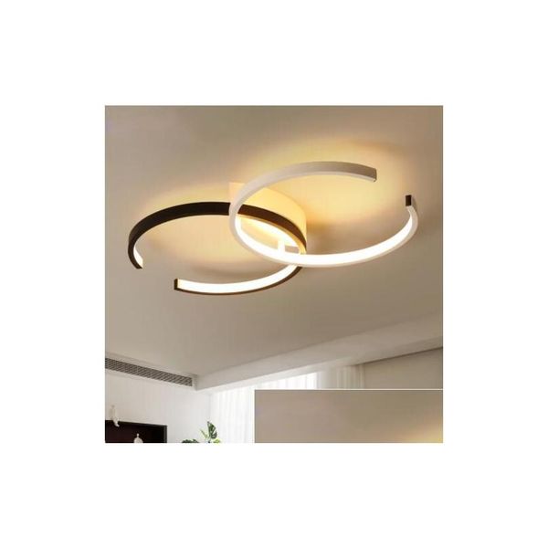 Deckenleuchten Moderne LED-Licht Aluminium 2C Circar Kronleuchter Beleuchtung für Wohnzimmer Schlafzimmer Korridor Drop Lieferung Innen DHGK4
