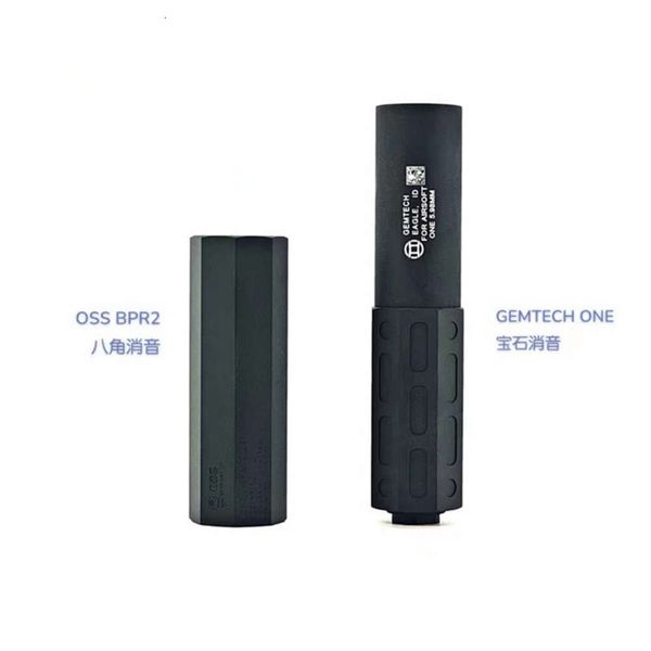 Nuovo silenziatore ottagonale OSS BPR2 GEMTECH ONE Gem Silenziatore in metallo modificato 14 denti inversi Decorazione