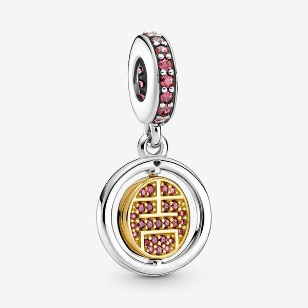 Спиннинг Lucky Dangle Charm Pandoras Стерлингового серебра 925 пробы Набор подвесок Браслет Изготовление подвесок Ожерелье Кулон Подарок подруге с оригинальной коробкой Высочайшее качество оптом