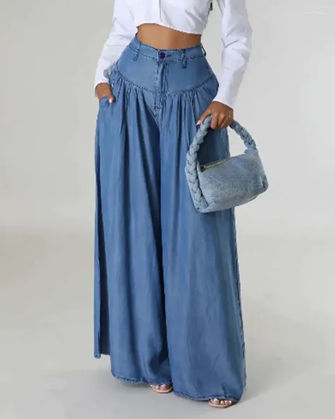 Женские джинсы Burst, знаменитые однотонные джинсовые брюки из Европы и США, индивидуальная юбка с карманами, широкие женские брюки
