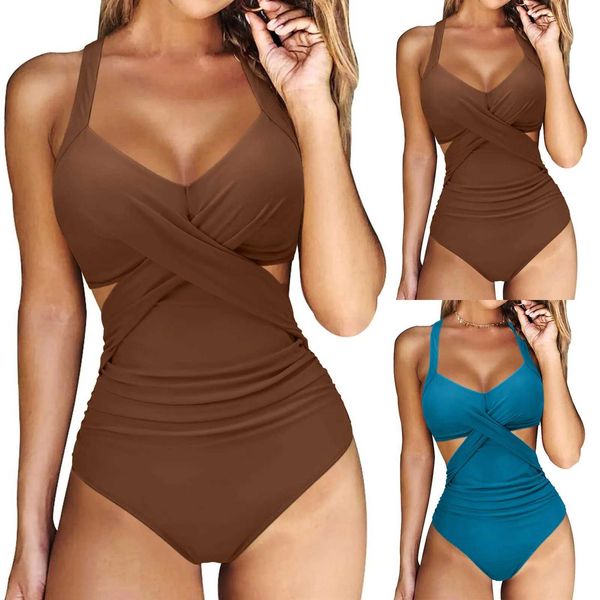 Costumi da bagno da donna Bikini sexy Costumi da bagno donna Costume intero da bagno Fe Wrap Push Up Vita alta Monokini Costumi da bagno da donna Bikini 2022 SummerC24315