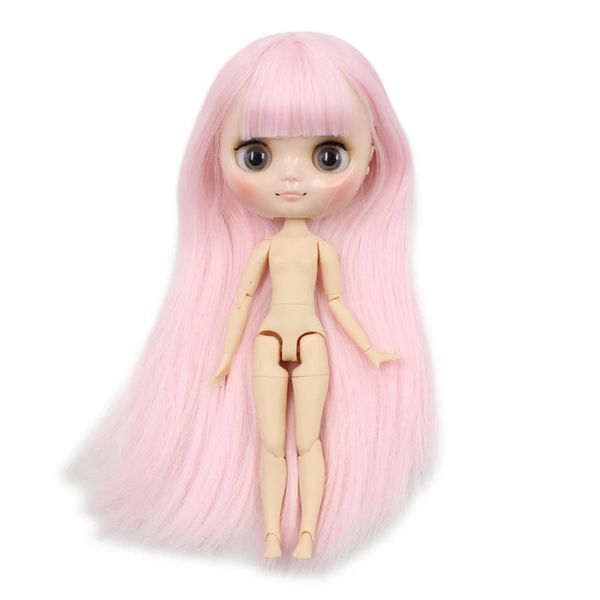 DBS Blyth Middie Doll Gelenkpuppe rosa Haare mit Pony 18 Puppe 20 cm Anime Spielzeug Kawaii Mädchen Geschenk 240315