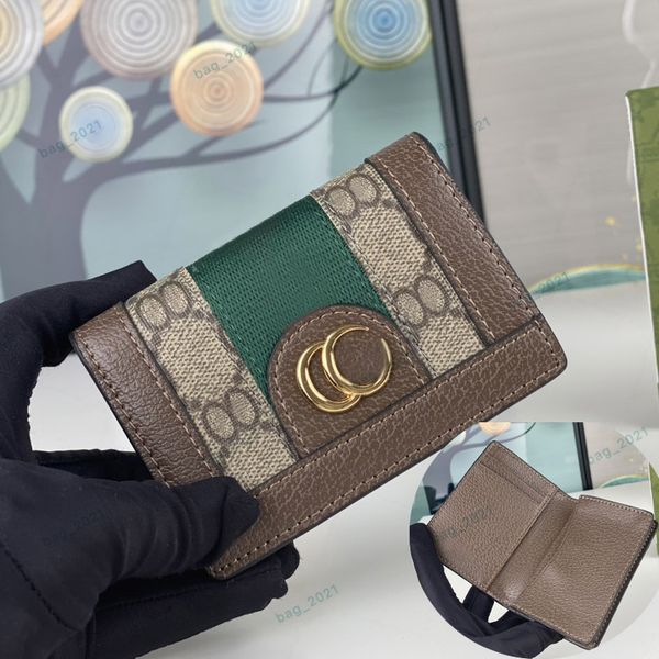 Portafogli firmati Donna Ophidia Cion Portafogli Porta carte di lusso di piccole dimensioni Uomo Moda Porta carte di credito Marmont Classico Digram Lettere dorate Pochette per soldi corti