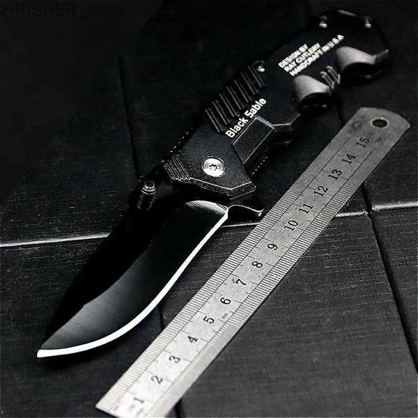 Taktische Messer Schwarzes vielseitiges scharfes Klappmesser, nordamerikanisches beliebtes faltbares taktisches Messer, Dschungel-Jagdmesser, Outdoor-Taschenmesser, L2403