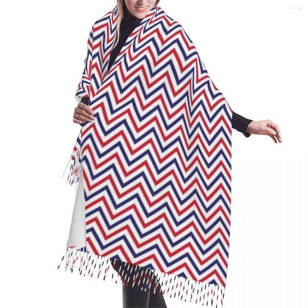 Schals Chevrons Streifen Rot Lila Schal Männer Frauen Winter Herbst Warme Mode Vielseitige Böhmische Moderne Geometrische Schal Wrap